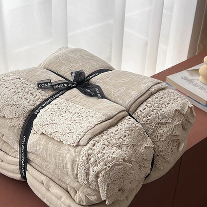 DecorBites™ Lace Princess Jacquard Bedding Set - 4Pcs