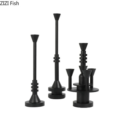 Portavelas DecorBites™ de metal esmerilado para una decoración romántica de la mesa del comedor