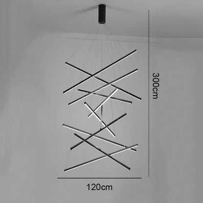 Modern Black Multi-Light LED Pendant Chandelier