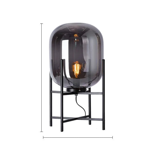 DecorBites™ LED Glass Floor Lamp Retro Melon Floor Lights - Modern Minimalist Design