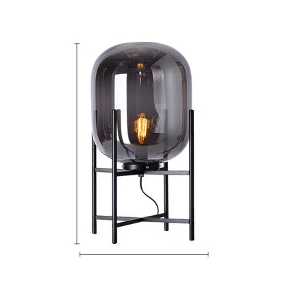 DecorBites™ LED Glass Floor Lamp Retro Melon Floor Lights - Modern Minimalist Design