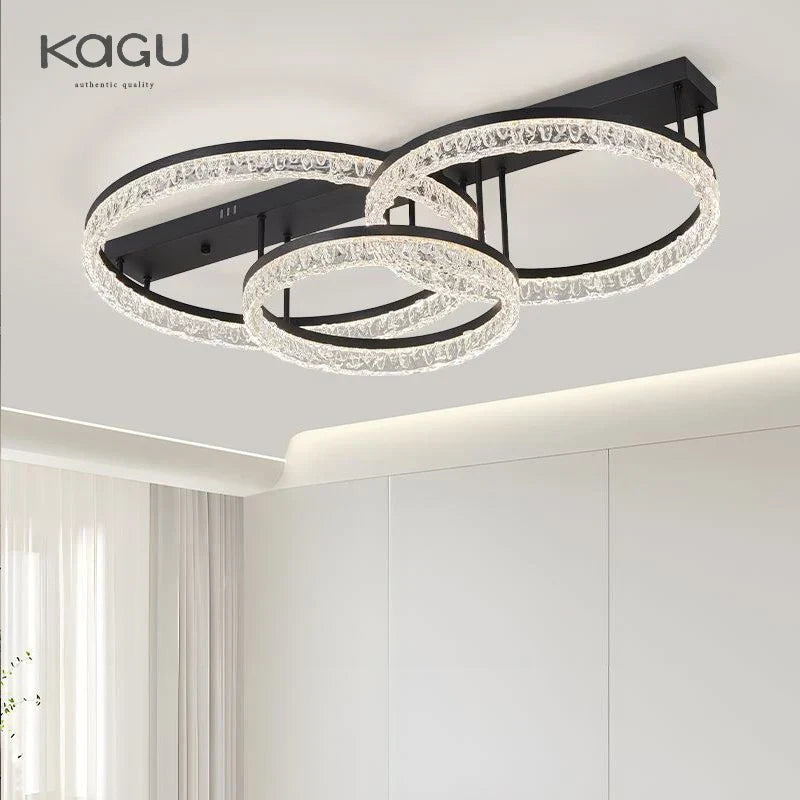 DecorBites™ LED Ring Chandelier with Remote Control - Modern Ceiling Lamp for Home Décor
