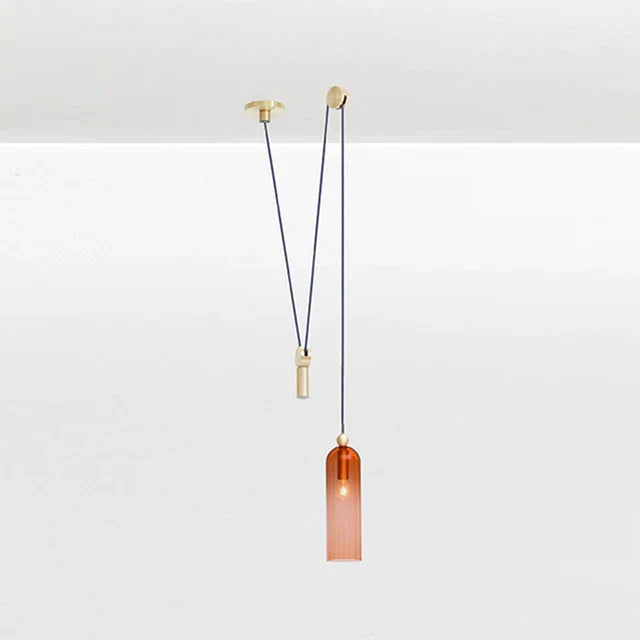 DecorBites™ Glass Chandelier: Adjustable Shape, LED Decorative Lamps for Restaurant, Bedroom, Bar.