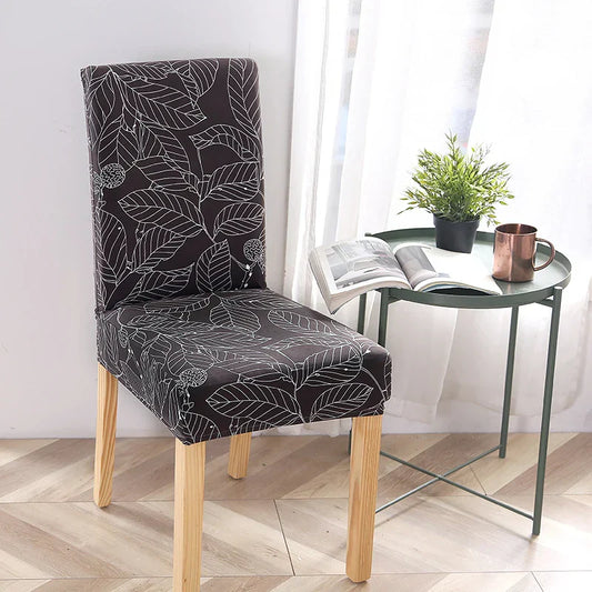 Svetanya Stretch Print Chair Cover by Decobites – Elastic Seat Slipcover