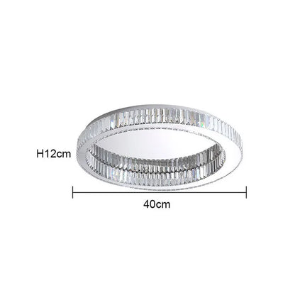 Lámpara de techo DecorBites™ Crystal LED cromada, iluminación artística de acero inoxidable