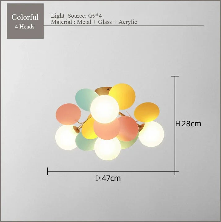 DecorBites™ Frost Glass Ceiling Chandelier for Home Indoor Lighting