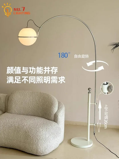 Lámpara de pie DecorBites™ Cream Wind LED E27 para sala de estar o estudio