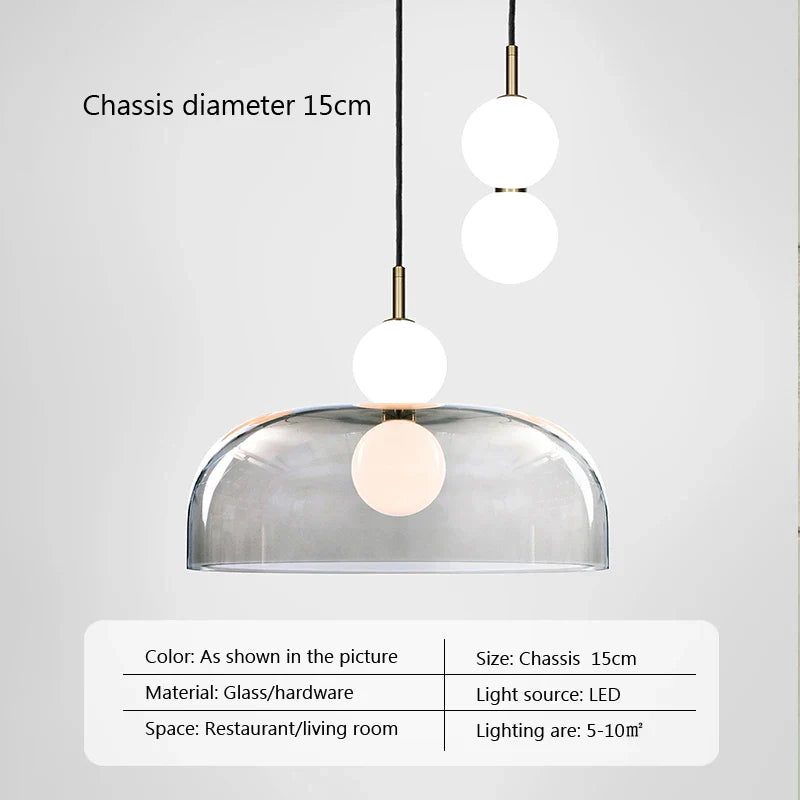 DecorBites™ Glass Ball Pendant Light: Modern Decor for Duplex Stairwells, Living Room, Bedroom