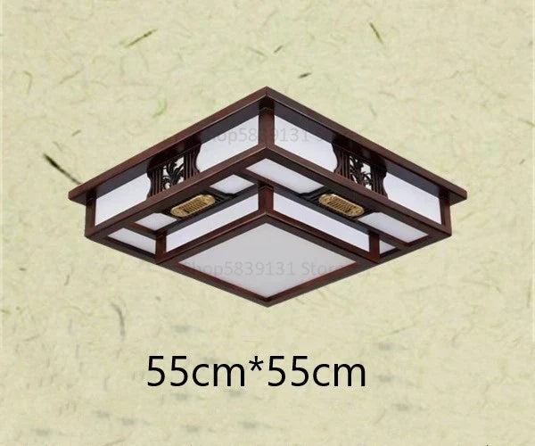 ديكوربايتس™ مصباح سقف LED من الخشب الصلب على الطراز العتيق لغرفة المعيشة وغرفة النوم والدراسة