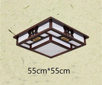 ديكوربايتس™ مصباح سقف LED من الخشب الصلب على الطراز العتيق لغرفة المعيشة وغرفة النوم والدراسة