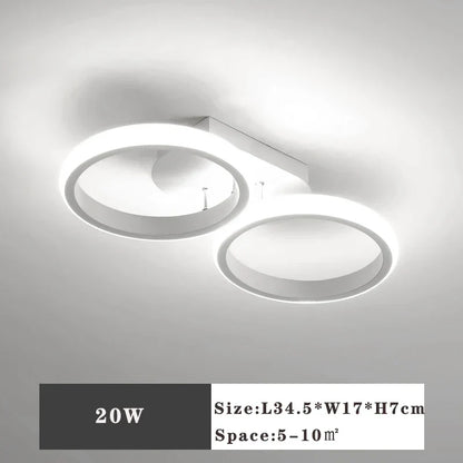 DecorBites™ LED Ceiling Lamp: Modern Indoor Lighting Fixture, 36W 32W 20W, Bedroom Corridor Balcony Foyer
