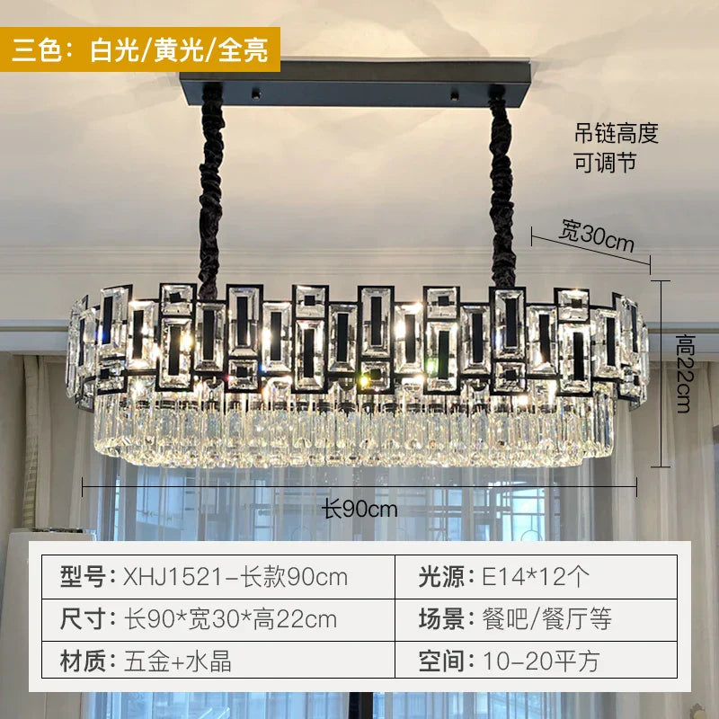 DecorBites™ Crystal Chandelier: Modern Elegant Lighting for Living Room, Bedroom, Kitchen