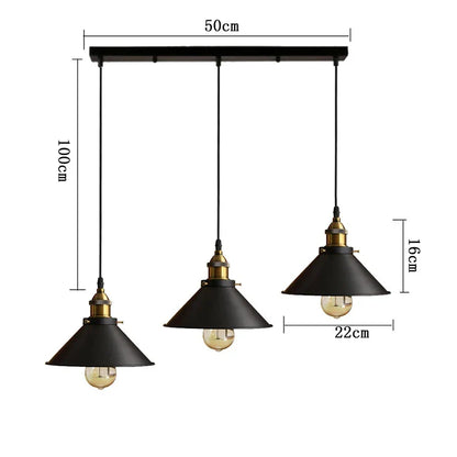 DecorBites™ Industrial Ceiling Chandelier for Kitchen Bedroom Restaurant Home, Black/White, 3 Heads