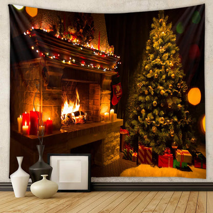 Decobites Christmas Tree Tapestry Wall Hanging for Festive Home Decor