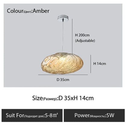 DecorBites™ Glass Cloud Chandelier LED Pendant Lamp for Villa Staircase & Hotel