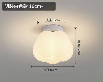 DecorBites™ Ceramic Glass Chandelier: Modern LED Ceiling Light for Living Room Aisle