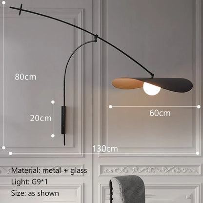 DecorBites™ Adjustable Glass Shade LED Wall Lamp for Home Decor and Reading Light