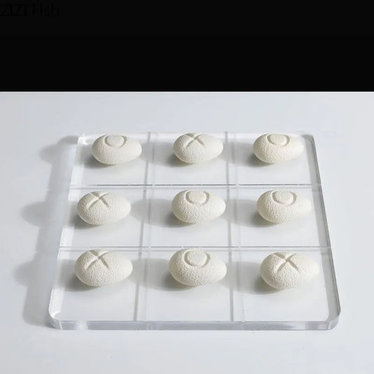 DecorBites™ Acrylic Tic-Tac-Toe Chessboard Set with Resin Pieces