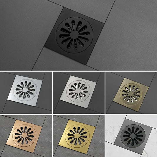 DecorBites™ Brass Square Shower Floor Drain for Kitchen and Bathroom, Insect-proof and Odor-proof