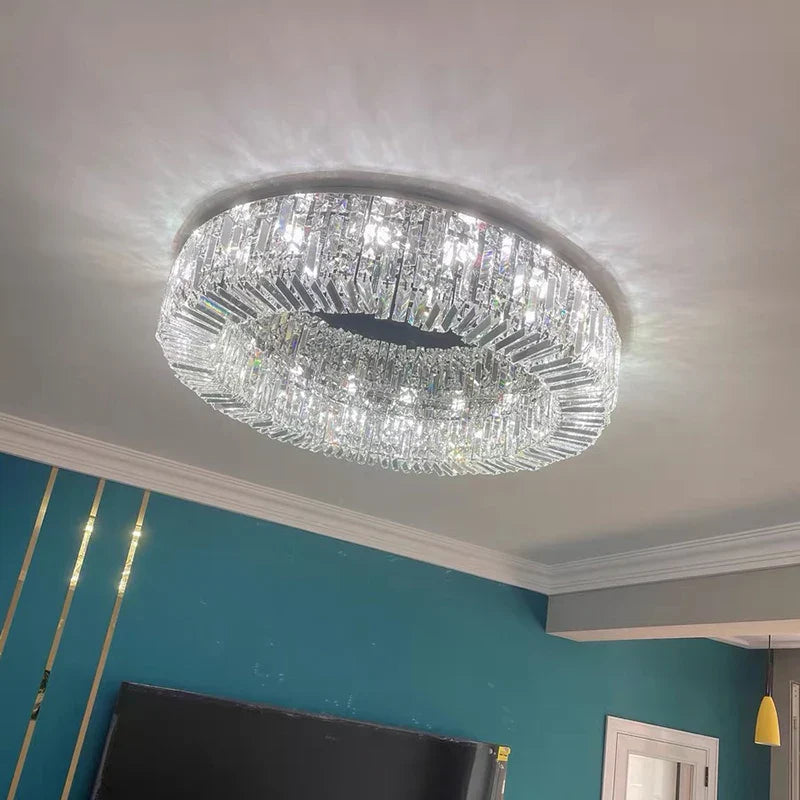 DecorBites™ Crystal LED Ceiling Lamp for Chic Living, Bedroom, and Dining Room