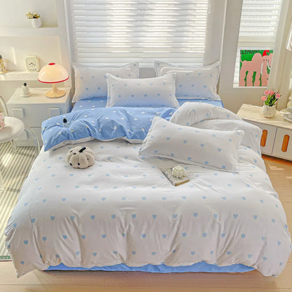 Juego de cama DecorBites™ Cozy Cotton para cama doble, kit de funda nórdica para otoño e invierno