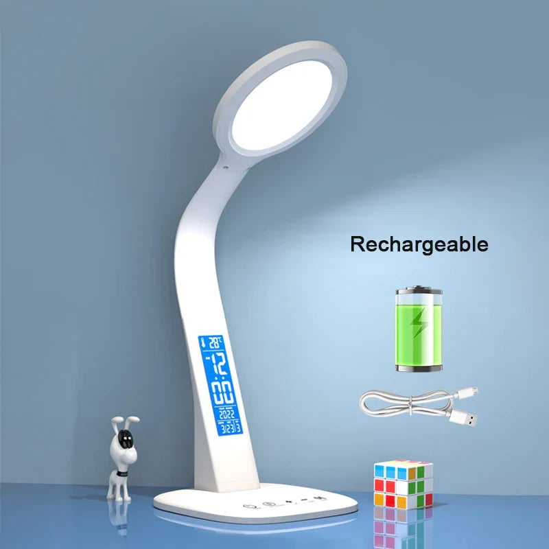 DecorBites™ LED Desk Lamp - USB Chargeable, Dimmable, Foldable, Eye Protection, Study Lighting