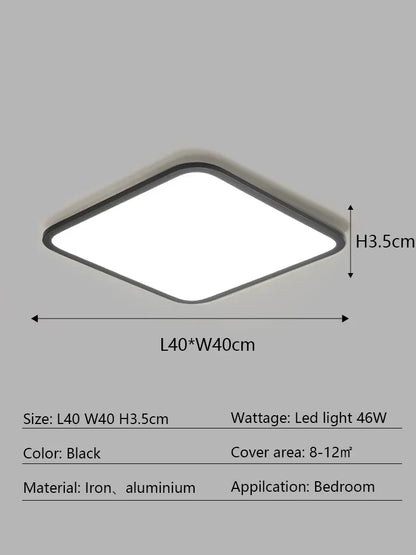 DecorBites™ LED Ceiling Lamp: Modern Minimalist Rectangular Design for Living room, Bedroom, Indoor Lighting