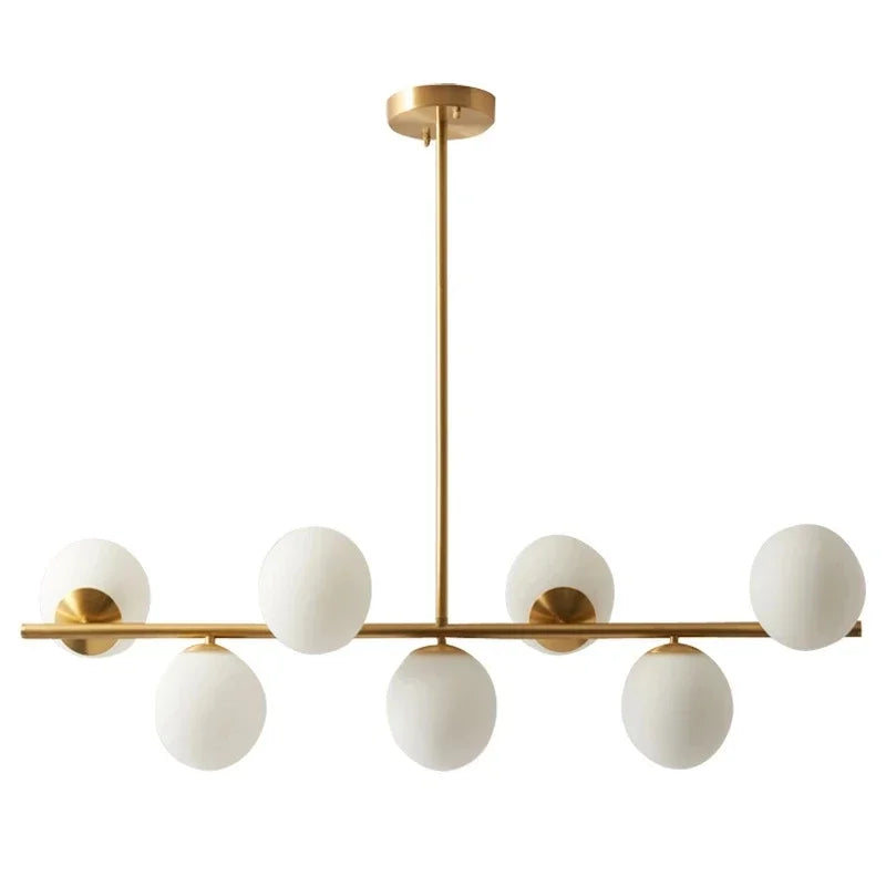 ثريا ديكوربايتس™ الزجاجية المعلقة: مصباح سقف LED عصري، إضاءة منزلية على الطراز الشمالي