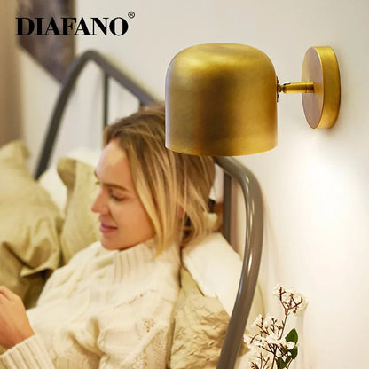 Decorbites™ Gold-Eisen Vintage Wandlampe, moderner amerikanischer Stil, LED-Spiegellicht E27