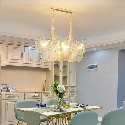 DecorBites™ Glass Shell Ceiling Pendant Light Luxury Bedroom Decor Hanglamp