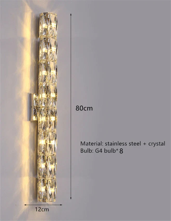 Aplique de pared de cristal contemporáneo DecorBites™ para mesilla de noche, baño, pasillo, vestíbulo o iluminación de fondo de TV