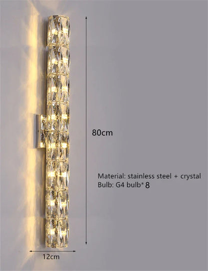 Aplique de pared de cristal contemporáneo DecorBites™ para mesilla de noche, baño, pasillo, vestíbulo o iluminación de fondo de TV