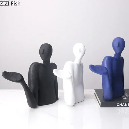 DecorBites™ Abstract Character Resin Sculpture Desk Decoration for Modern Aesthetics