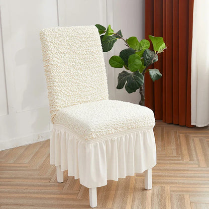 Decobites Stretch Solid Chair Cover Protector - Wrinkle-Resistant, Premium Quality