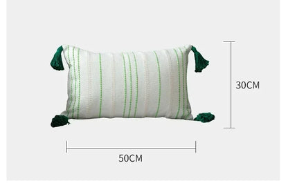 غطاء وسادة DecorBites™‎ بتصميم هندسي مزخرف بشراشيب - غطاء وسادة مصنوع يدويًا بتصميم بوهو شيك