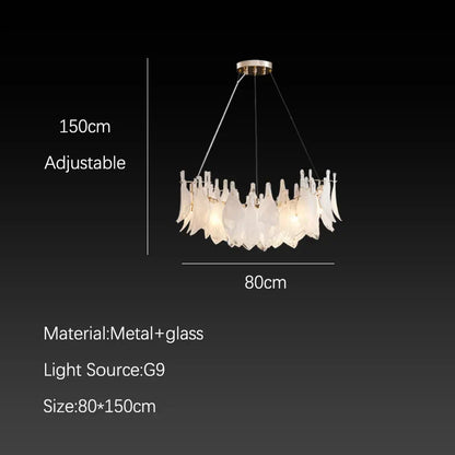 DecorBites™ Cloud Mist Glass Chandelier with G9 Light Source - Luxury Home Decoration