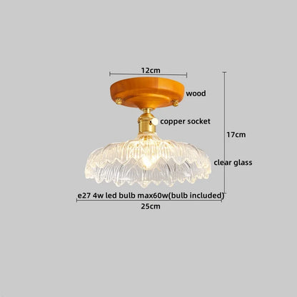 DecorBites™ Brass Glass Ceiling Lamp Modern LED Light Fixture - Elegant Home Decor