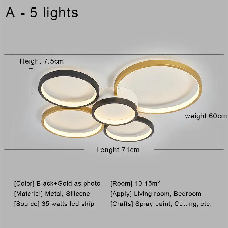 Decorbites™ LED-Deckenleuchter mit Fernbedienung für Wohnzimmer, Schlafzimmer, Küche, Lampe weiß
