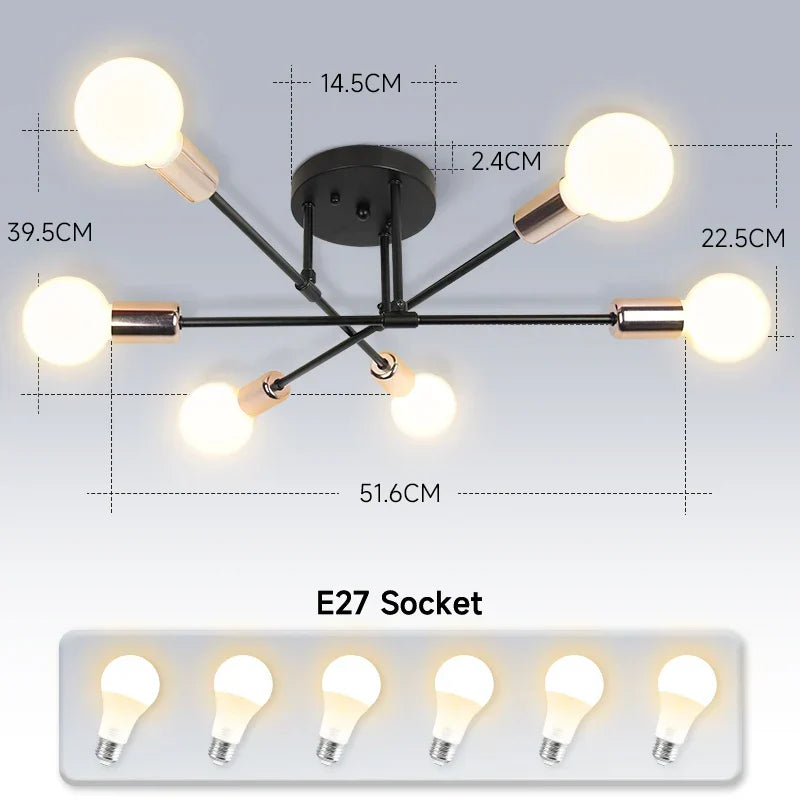 Lámpara colgante de techo LED DecorBites™ para cocina, sala de estar y decoración del hogar