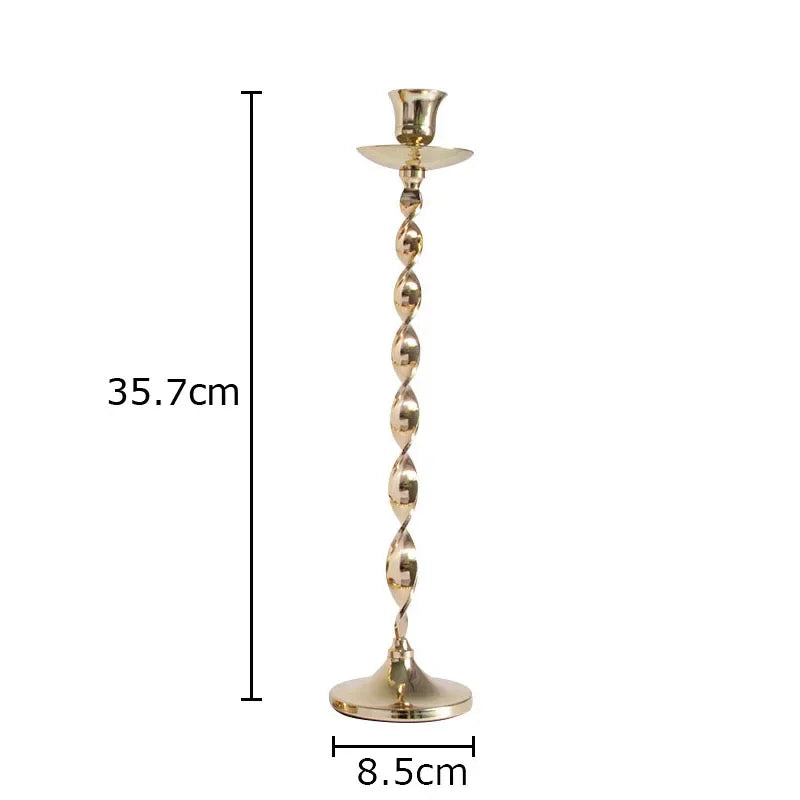 DecorBites™ Golden Candlestick Holder Desk Ornament Home Aroma Container