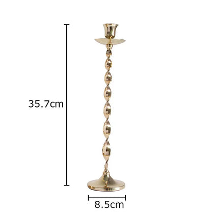 DecorBites™ Golden Candlestick Holder Desk Ornament Home Aroma Container