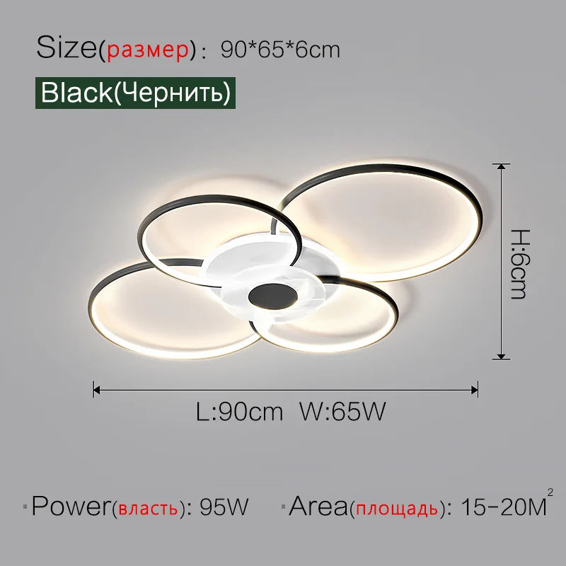 DecorBites™ Living Room Ceiling Lamp Modern Minimalist Bedroom Lighting