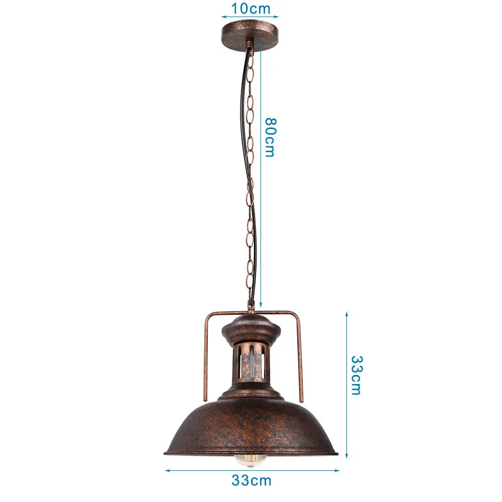DecorBites™ Industrial Pendant: Vintage Retro Hanging Light for Living Room & Kitchen.