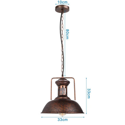 DecorBites™ Industrial Pendant: Vintage Retro Hanging Light for Living Room & Kitchen.