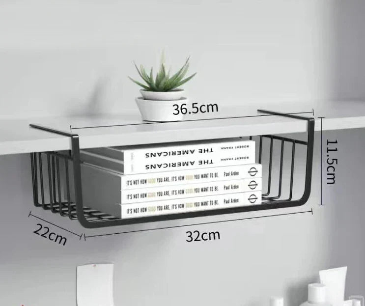 DecorBites™ Kitchen Organizer Shelf Desk Storage Rack Mesh Basket Wardrobe Holders