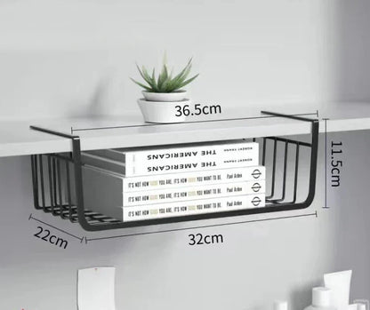 DecorBites™ Kitchen Organizer Shelf Desk Storage Rack Mesh Basket Wardrobe Holders