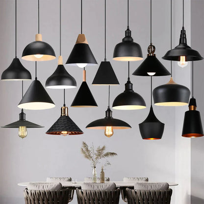 DecorBites™ Black Aluminium Modern Pendant Light for Living Room Dining Table Decor