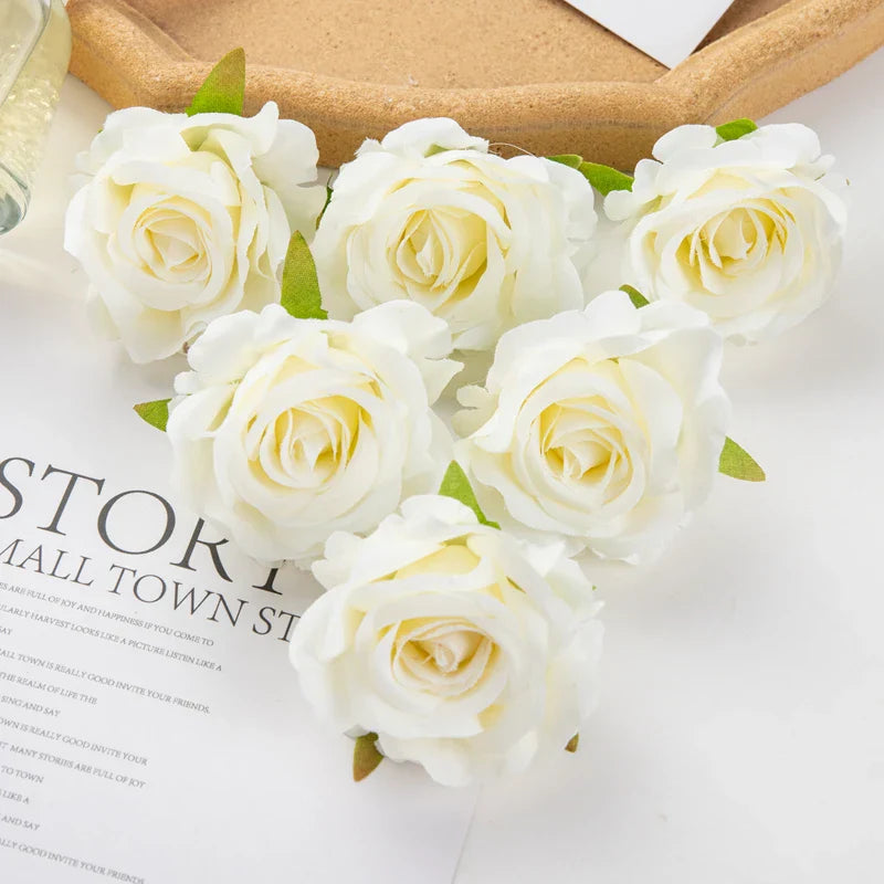 ديكوربايتس™ 100 قطعة من زهور الورد الحريرية الاصطناعية متعددة الألوان للديكور المنزلي وحفلات الزفاف