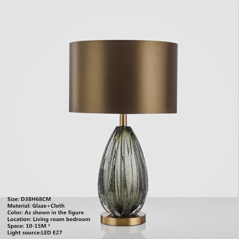 Lámpara de Mesa Glaze™ Decorbites: Luz de Escritorio LED de Arte Moderno para Hogar y Hotel