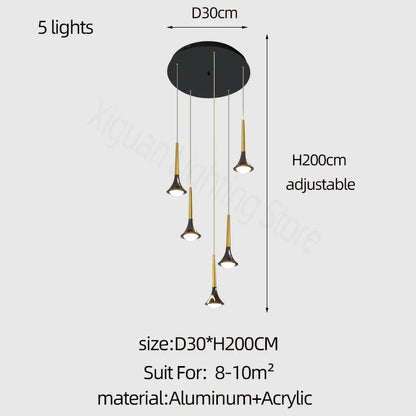 DecorBites™ Elegant Horn-Shaped Chandelier for Living Room and Bedroom
